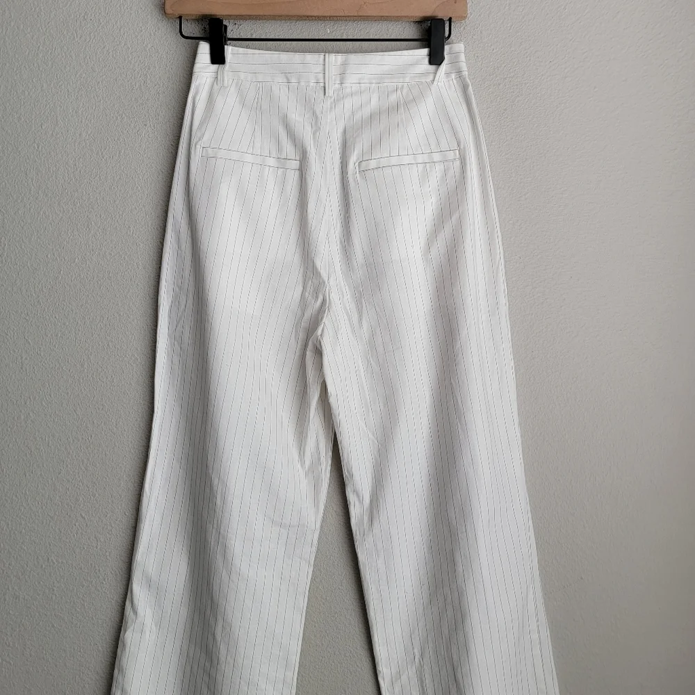 Reformation Oren Pant in White Stripe size 0 NWT